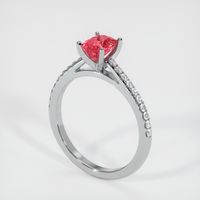 1.20 Ct. Ruby Ring, 14K White Gold 2